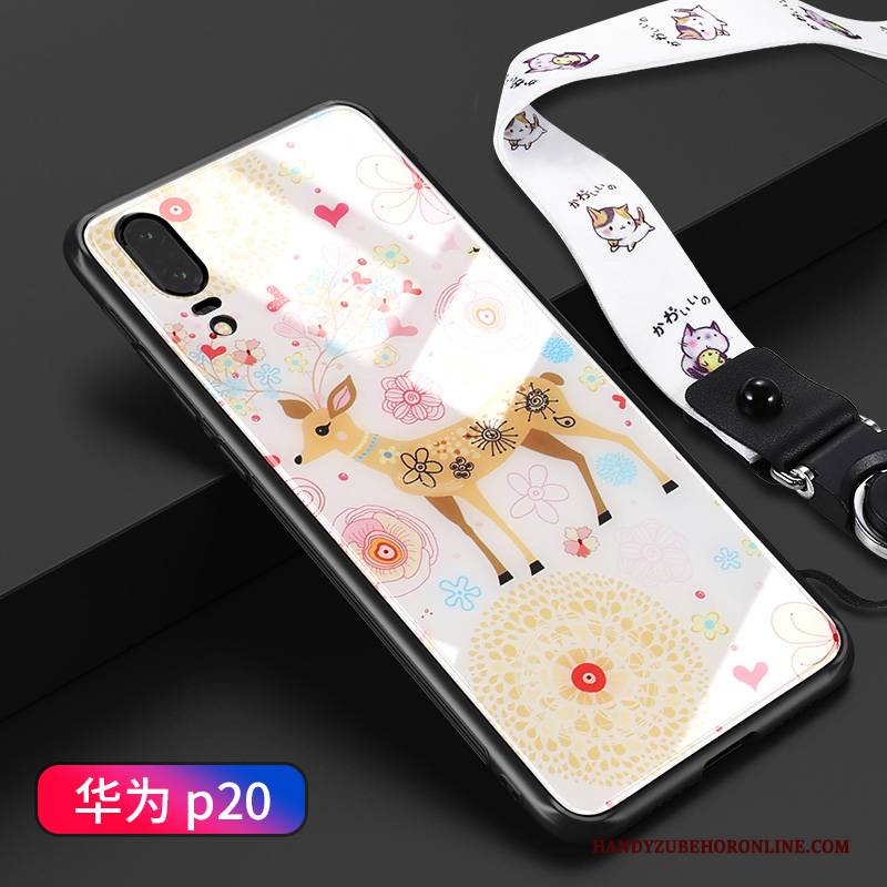 Hülle Huawei P20 Schutz Handyhüllen Weiß, Case Huawei P20 Kreativ Persönlichkeit Schlank