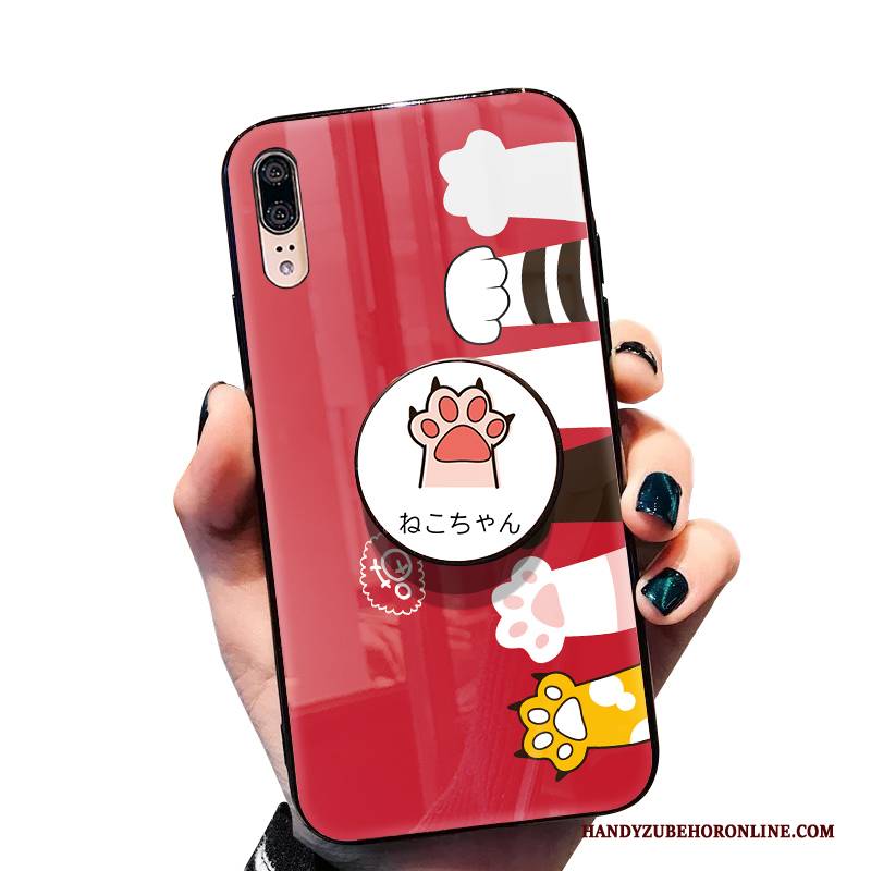 Hülle Huawei P20 Schutz Nette Persönlichkeit, Case Huawei P20 Kreativ Handyhüllen Rot