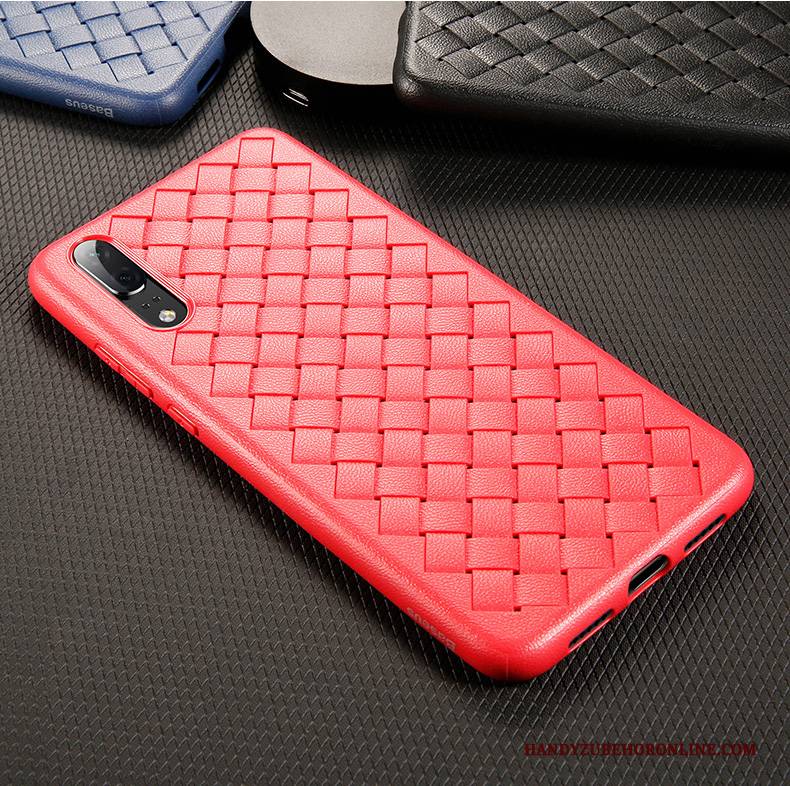 Hülle Huawei P20 Silikon Liebhaber Anti-sturz, Case Huawei P20 Kreativ Rot Handyhüllen