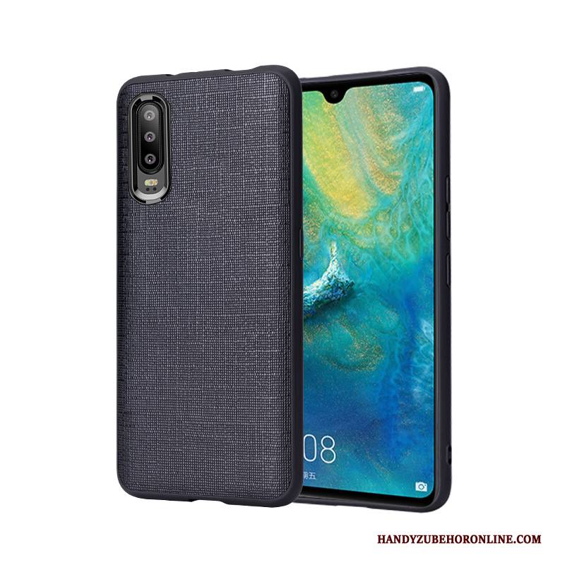 Hülle Huawei P30 Lederhülle Angepasst Persönlichkeit, Case Huawei P30 Kreativ Handyhüllen Schwarz