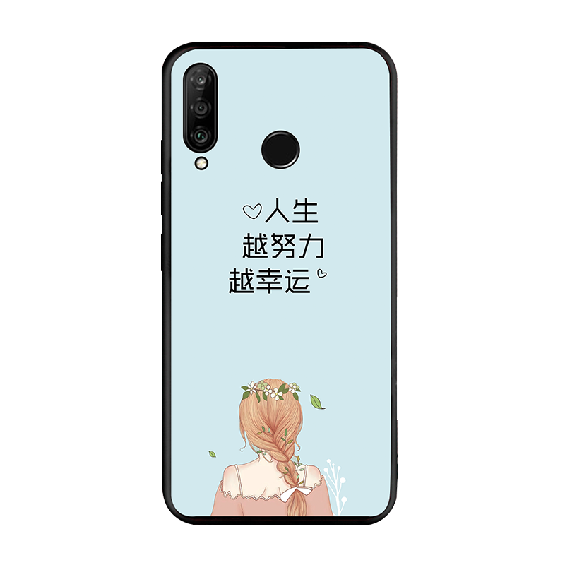 Hülle Huawei P30 Lite Weiche Blau Hängende Verzierungen, Case Huawei P30 Lite Persönlichkeit Handyhüllen