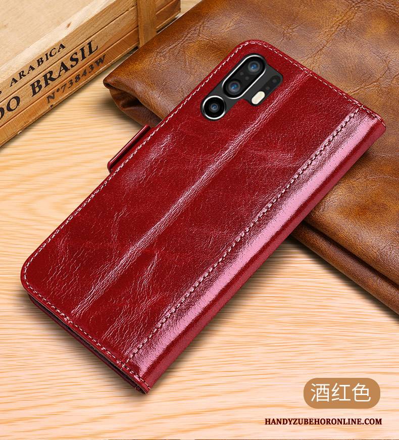 Hülle Huawei P30 Pro Leder Anti-sturz Kuh, Case Huawei P30 Pro Luxus Business Karte