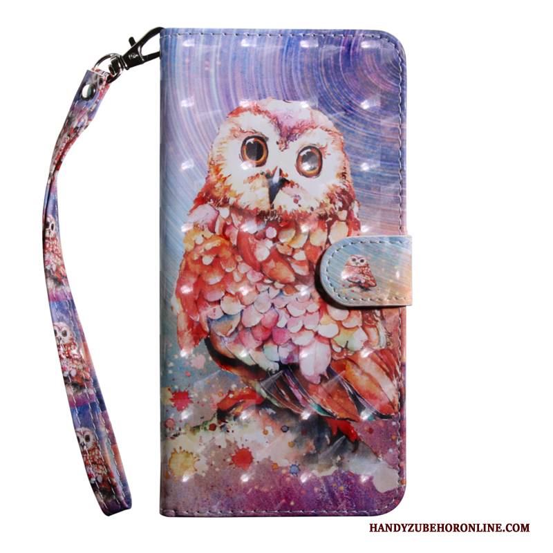 Hülle Huawei P30 Pro Lederhülle Handyhüllen Katzen, Case Huawei P30 Pro Schutz Lila Anti-sturz