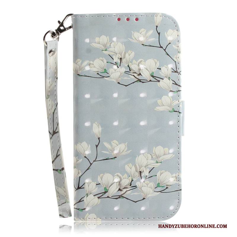 Hülle Huawei P30 Pro Schutz Grau Sakura, Case Huawei P30 Pro Lederhülle Handyhüllen
