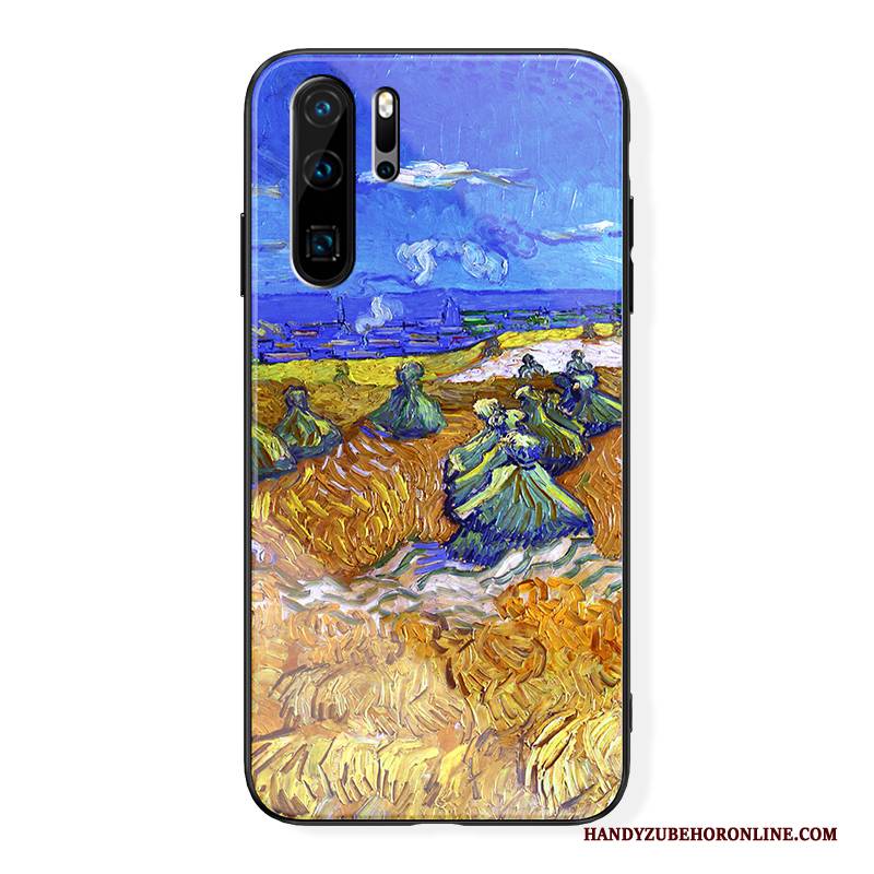 Hülle Huawei P30 Pro Schutz High-end Netto Rot, Case Huawei P30 Pro Taschen Liebhaber Glas
