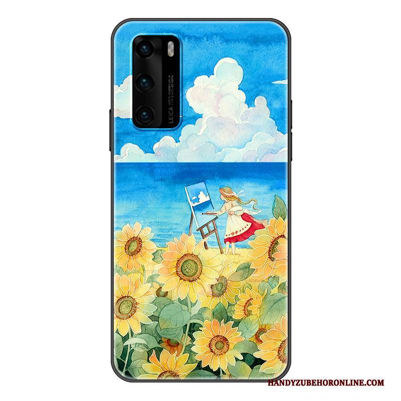 Hülle Huawei P40 Kreativ Nette Anti-sturz, Case Huawei P40 Taschen Nubuck Mini