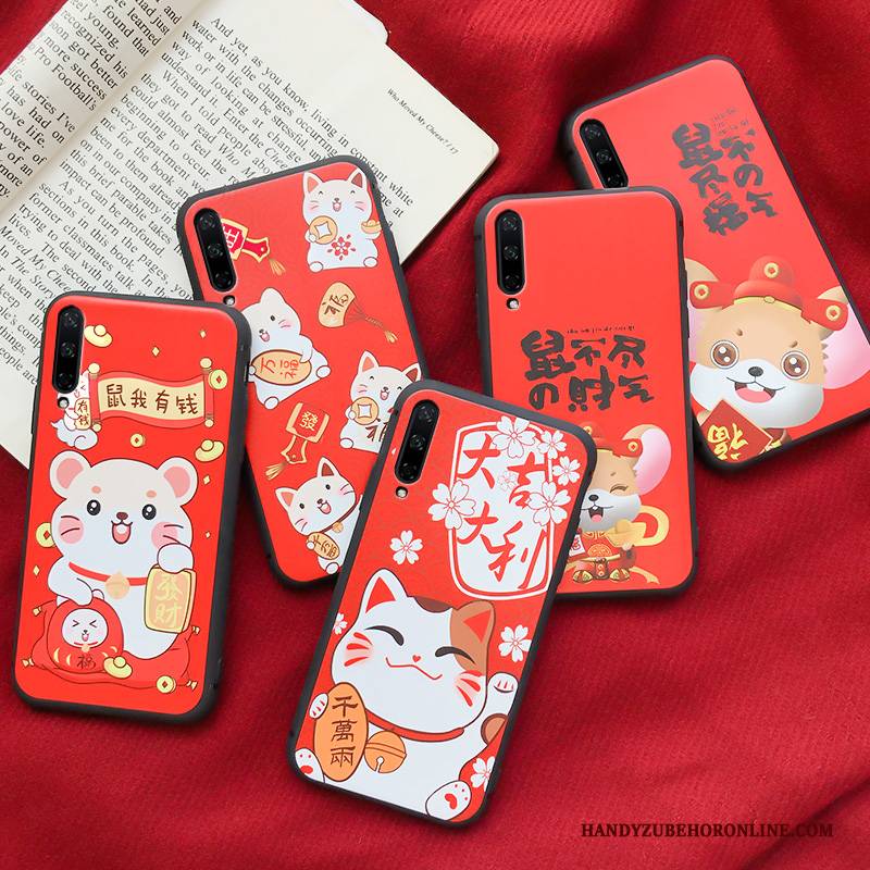 Hülle Huawei P40 Lite E Kreativ Netto Rot Ratte, Case Huawei P40 Lite E Weiche Hängende Verzierungen Neu