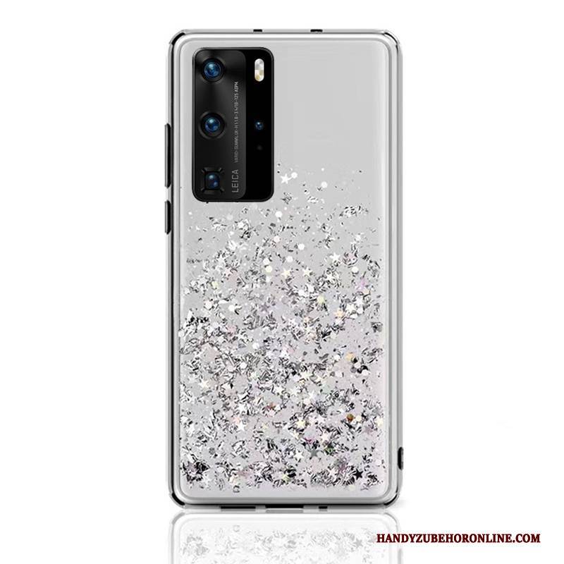 Hülle Huawei P40 Pro Taschen Transparent Treibsand, Case Huawei P40 Pro Weiche Ballon Handyhüllen