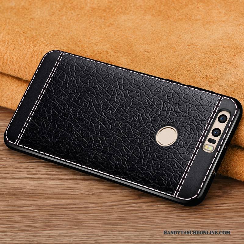 Hülle Huawei P8 Lite 2017 Silikon Handyhüllen Jugend, Case Huawei P8 Lite 2017 Mode Business Schwarz