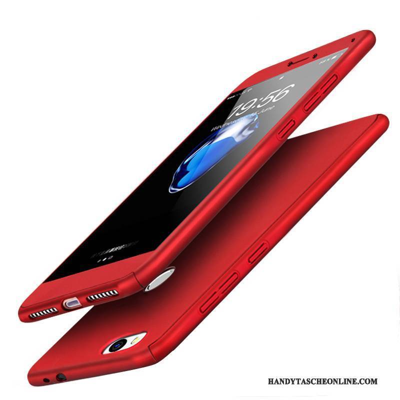 Hülle Huawei P8 Lite 2017 Taschen Rot Anti-sturz, Case Huawei P8 Lite 2017 Schutz Nubuck Jugend