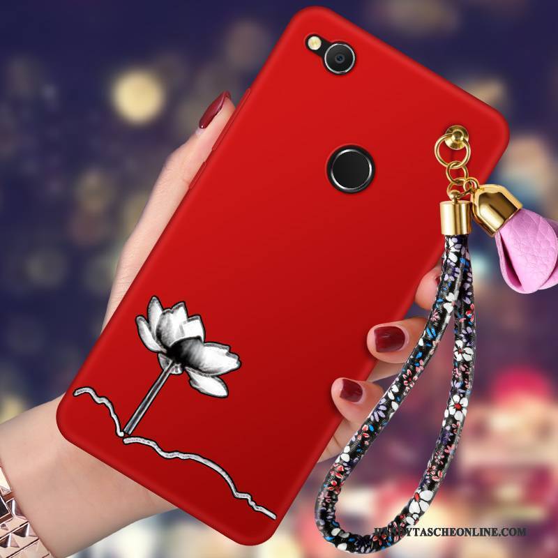 Hülle Huawei P8 Lite 2017 Weiche Rot Nubuck, Case Huawei P8 Lite 2017 Schutz Persönlichkeit Jugend