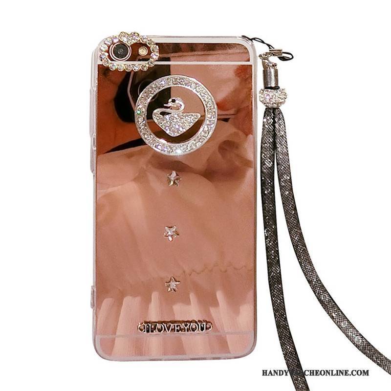 Hülle Huawei P8 Lite Kreativ Rosa Hängende Verzierungen, Case Huawei P8 Lite Strass Jugend Sterne