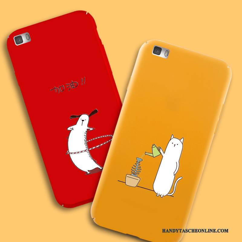 Hülle Huawei P8 Lite Taschen Nubuck Gelb, Case Huawei P8 Lite Schutz Rot Jugend