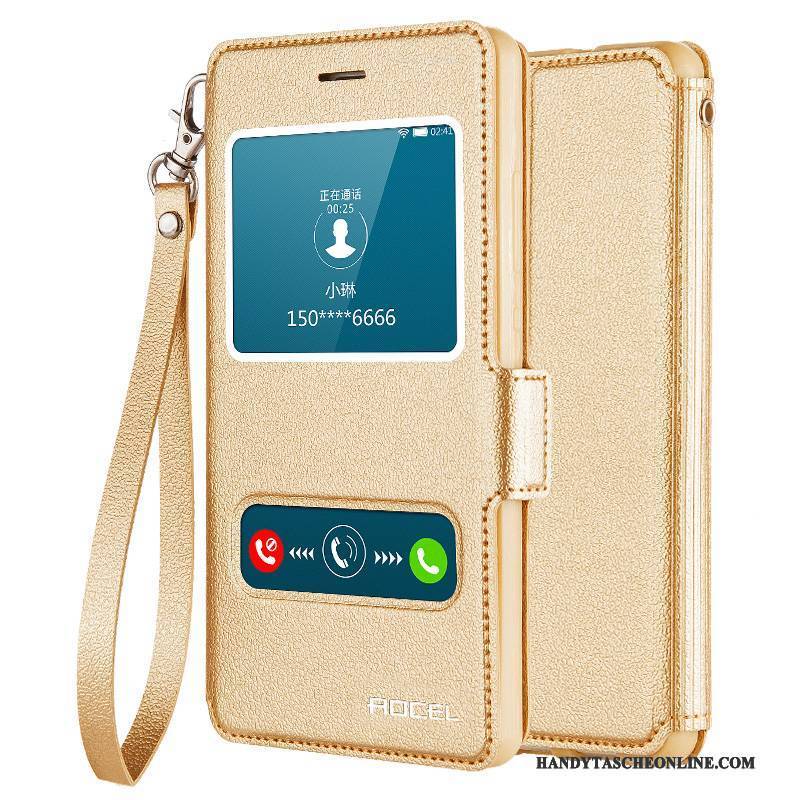 Hülle Huawei P8 Lite Weiche Jugend Handyhüllen, Case Huawei P8 Lite Schutz Anti-sturz Gold