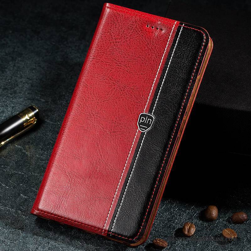 Hülle Huawei P9 Lite Folio Handyhüllen Rot, Case Huawei P9 Lite Lederhülle Jugend Anti-sturz