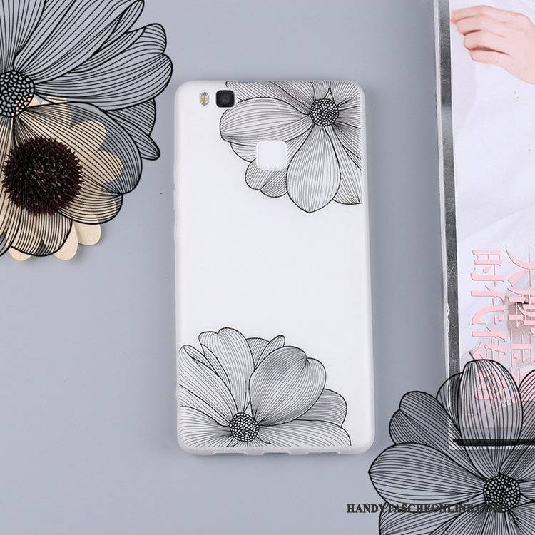 Hülle Huawei P9 Lite Silikon Jugend Nubuck, Case Huawei P9 Lite Taschen Schwarz Handyhüllen