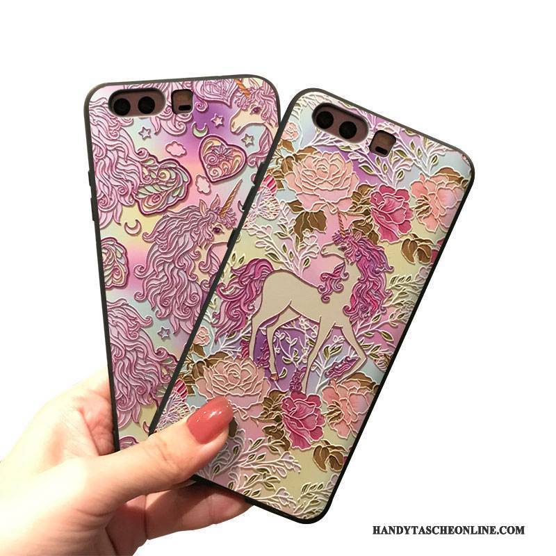 Hülle Huawei P9 Plus Karikatur Hängende Verzierungen Trend, Case Huawei P9 Plus Silikon Handyhüllen Rosa