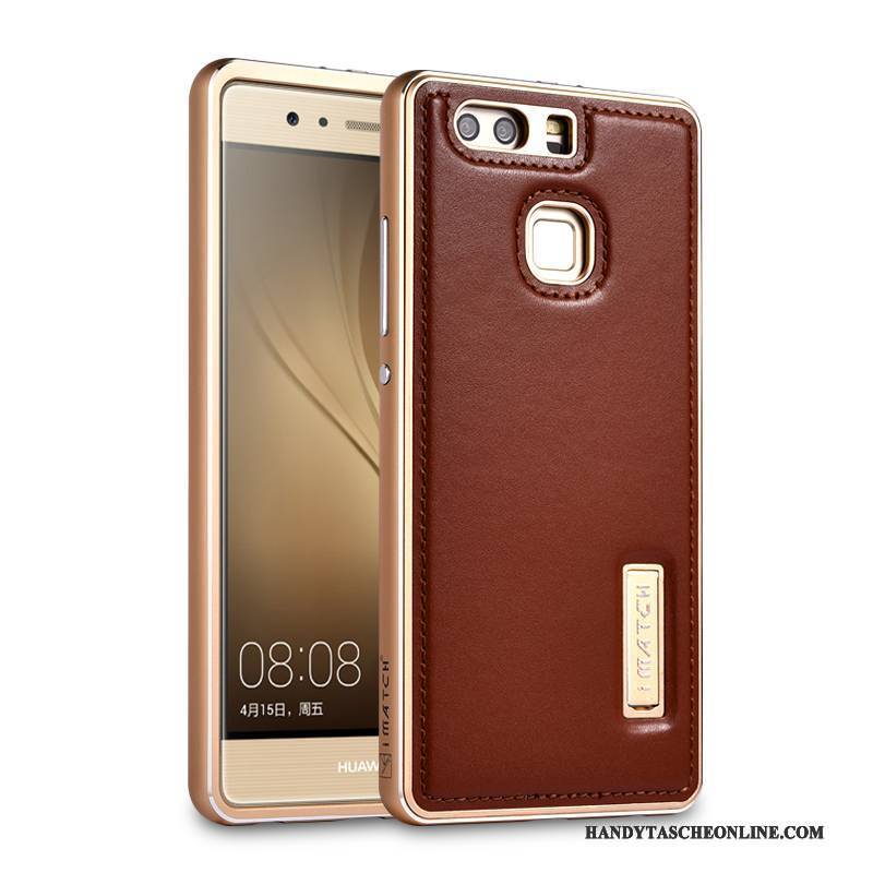 Hülle Huawei P9 Plus Leder Anti-sturz Handyhüllen, Case Huawei P9 Plus Schutz Mesh Business