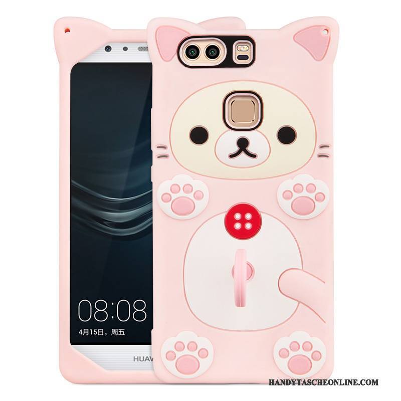 Hülle Huawei P9 Plus Silikon Handyhüllen Kaninchen, Case Huawei P9 Plus Schutz Ring Anti-sturz