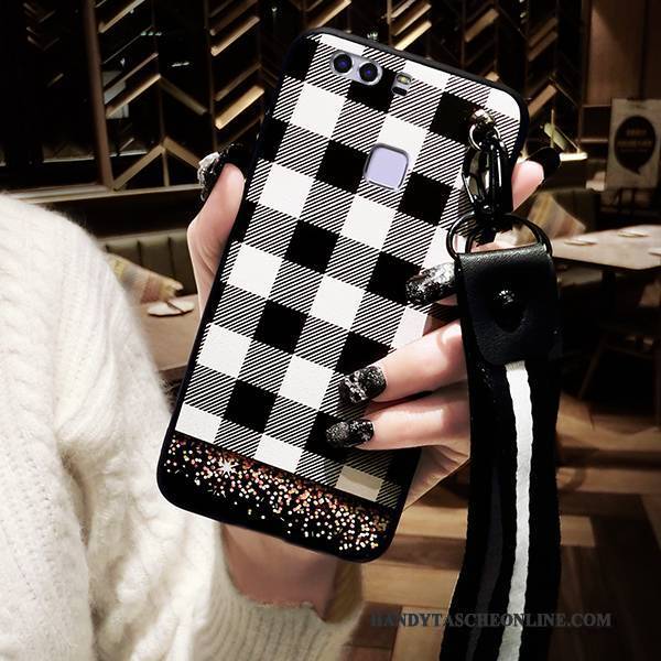Hülle Huawei P9 Plus Taschen Schwarz Handyhüllen, Case Huawei P9 Plus Weiche Anti-sturz Netto Rot