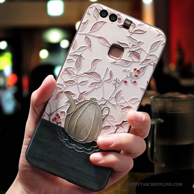 Hülle Huawei P9 Plus Weiche Handyhüllen Hängende Verzierungen, Case Huawei P9 Plus Schutz Anti-sturz Chinesische Art