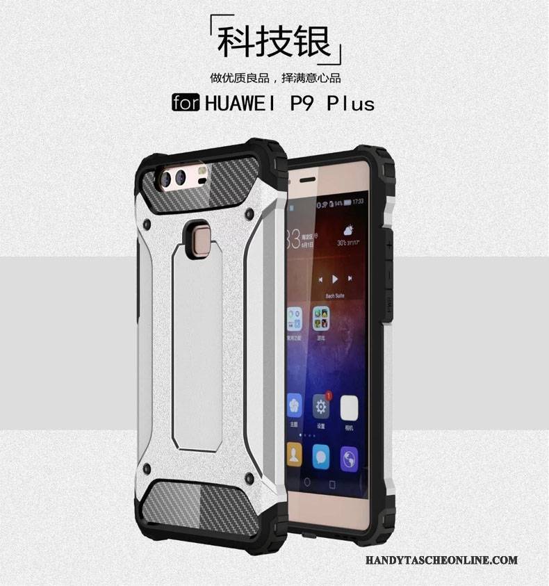 Hülle Huawei P9 Taschen Silber Ballon, Case Huawei P9 Metall Drei Verteidigungen Anti-sturz