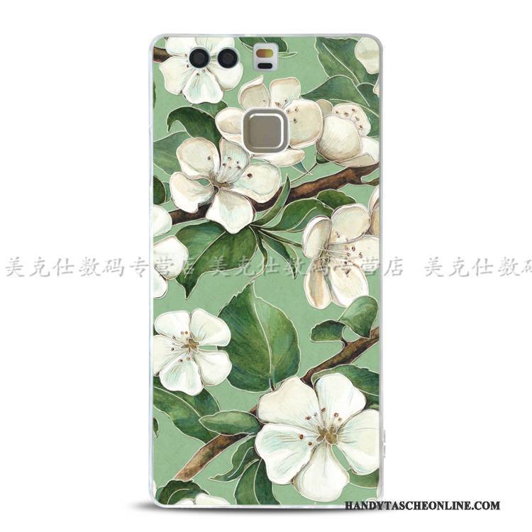 Hülle Huawei P9 Weiche Handyhüllen Grün, Case Huawei P9 Schutz