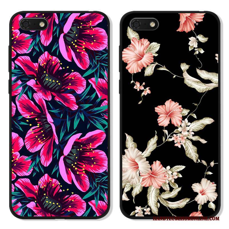 Hülle Huawei Y5 2018 Silikon Rot Anti-sturz, Case Huawei Y5 2018 Schutz Trend Handyhüllen