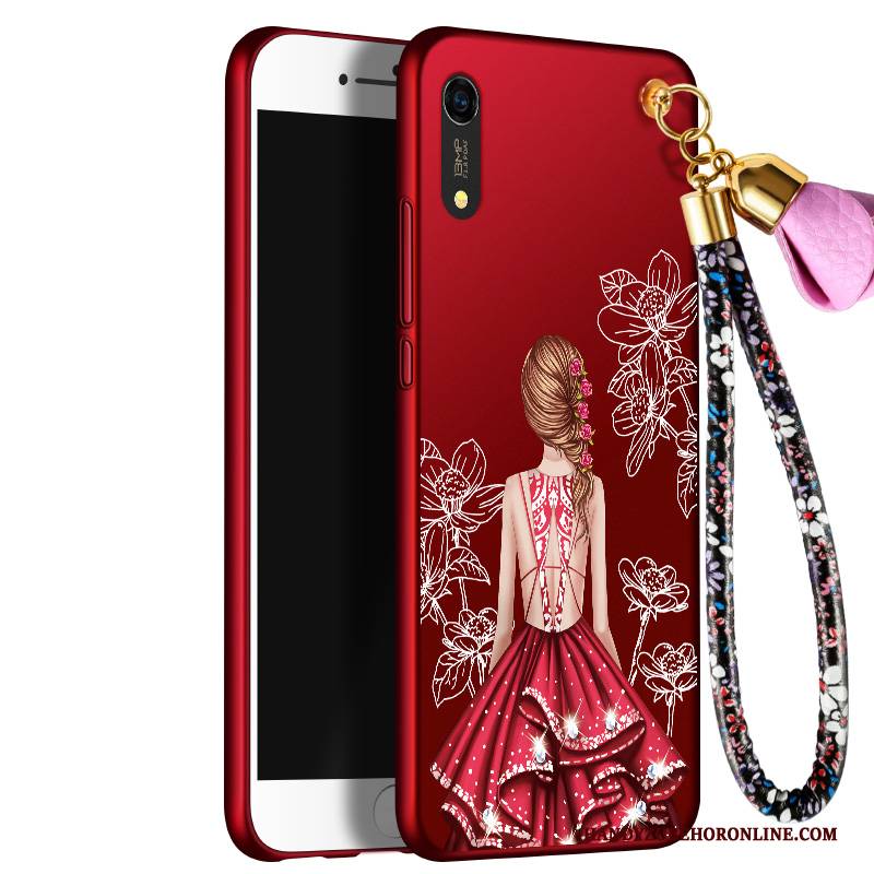 Hülle Huawei Y6 2019 Kreativ Anti-sturz Rot, Case Huawei Y6 2019 Taschen Handyhüllen