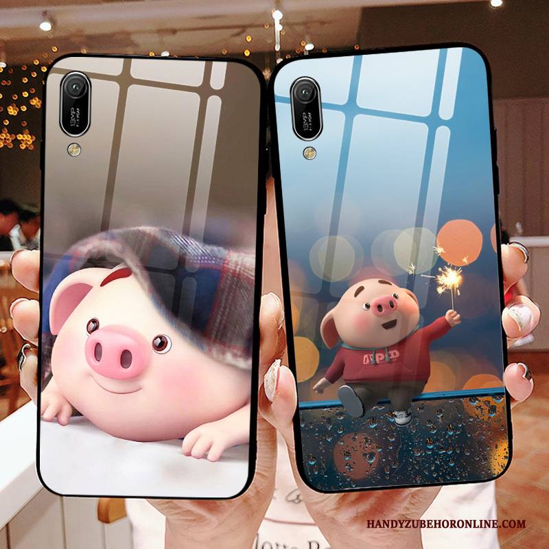 Hülle Huawei Y6 2019 Silikon Netto Rot Nette, Case Huawei Y6 2019 Taschen Spiegel Glas
