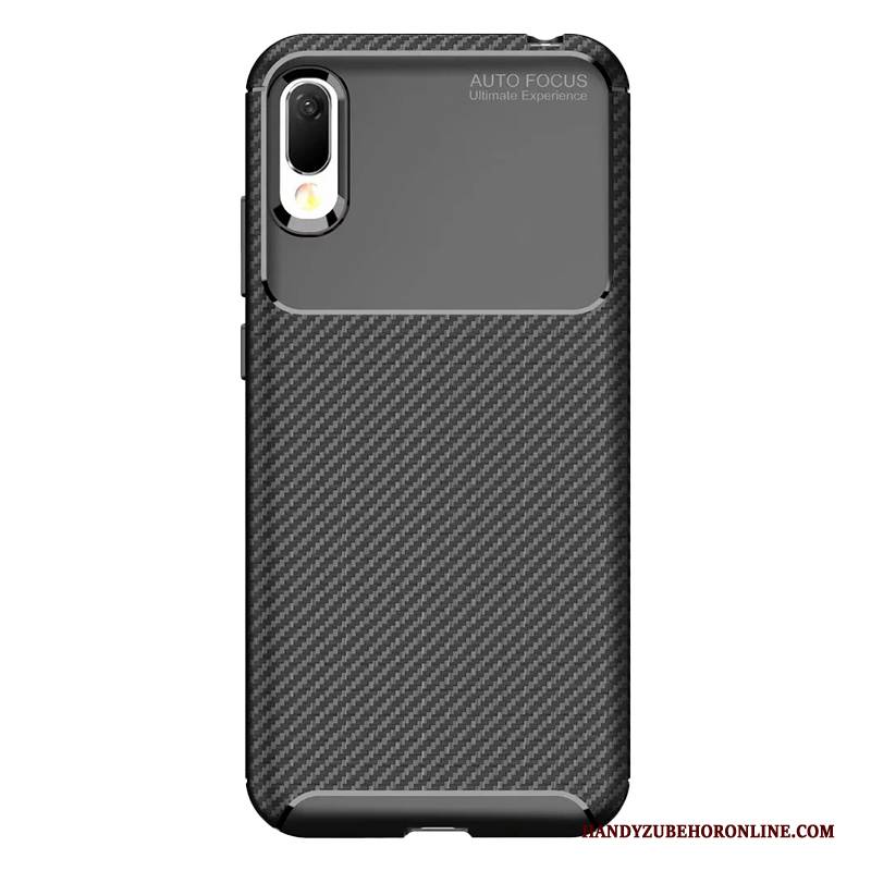 Hülle Huawei Y6 2019 Taschen Schwarz Handyhüllen, Case Huawei Y6 2019 Weiche Blau Anti-sturz