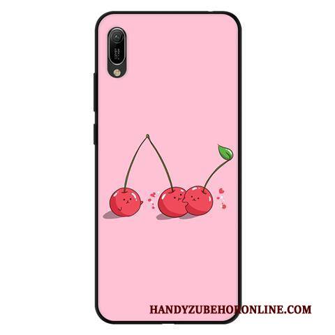 Hülle Huawei Y6 2019 Weiche Anti-sturz Rosa, Case Huawei Y6 2019 Schutz Schwarz Handyhüllen