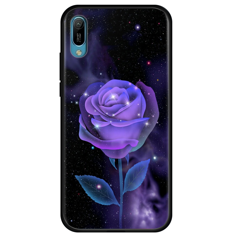 Hülle Huawei Y6 2019 Weiche Handyhüllen Schwarz, Case Huawei Y6 2019 Mode Anti-sturz