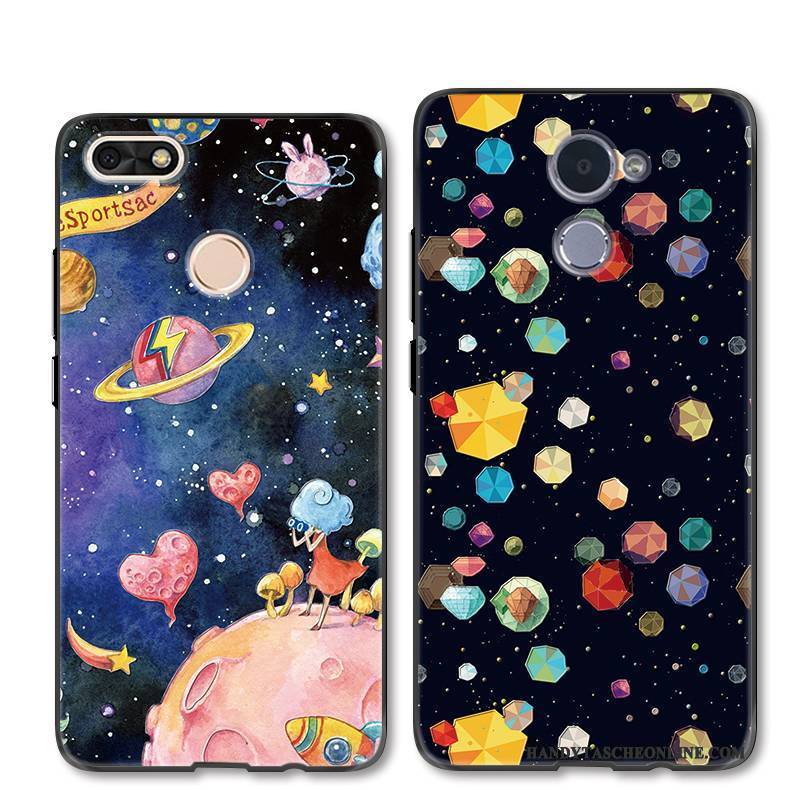 Hülle Huawei Y6 Pro 2017 Farbe Trend Nubuck, Case Huawei Y6 Pro 2017 Kreativ Persönlichkeit Bunt