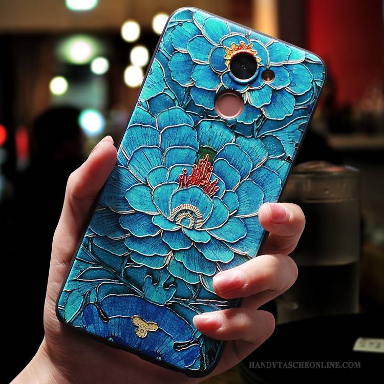 Hülle Huawei Y6 Pro 2017 Silikon Handyhüllen Anti-sturz, Case Huawei Y6 Pro 2017 Taschen Ethnisch Chinesische Art