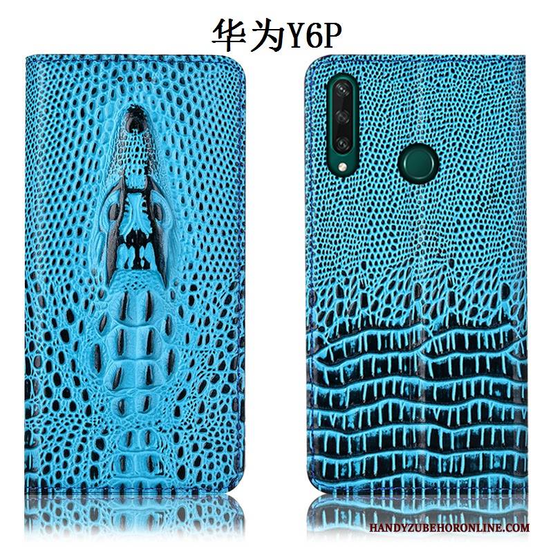 Hülle Huawei Y6p Schutz Anti-sturz Blau, Case Huawei Y6p Taschen Handyhüllen