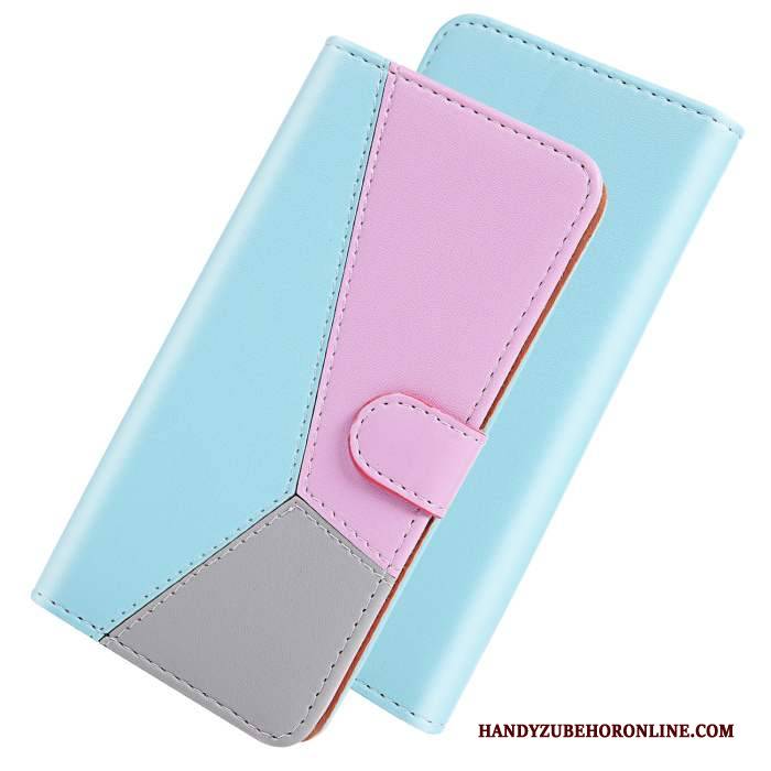Hülle Huawei Y6s Karikatur Blau Karte, Case Huawei Y6s Folio Einfach Handyhüllen