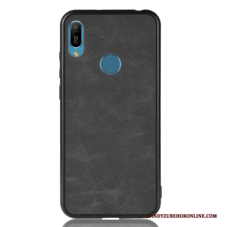 Hülle Huawei Y6s Leder Trend Schwer, Case Huawei Y6s Taschen Schwarz Anti-sturz