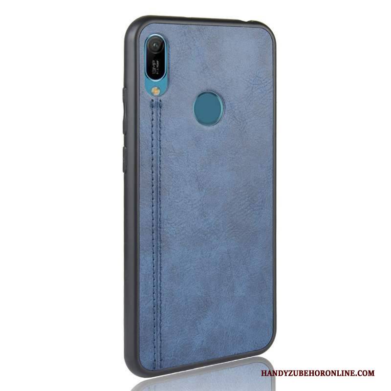 Hülle Huawei Y6s Taschen Dunkelblau Business, Case Huawei Y6s Schutz Handyhüllen Einfach