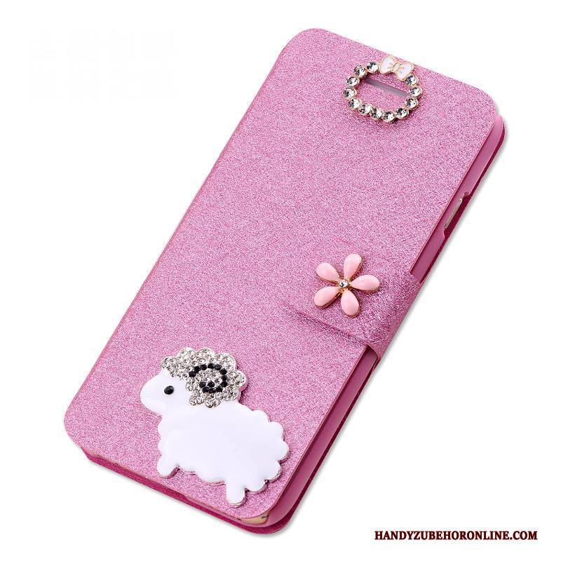 Hülle Huawei Y7 2018 Folio Rot Handyhüllen, Case Huawei Y7 2018 Lederhülle Anti-sturz