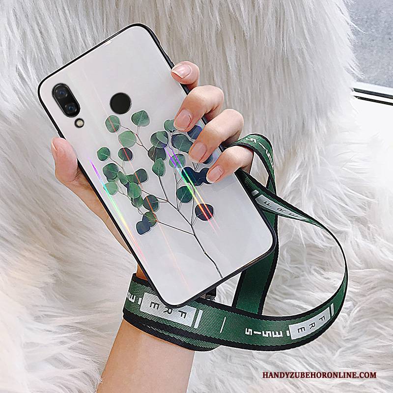 Hülle Huawei Y7 2019 Kreativ Persönlichkeit Glas, Case Huawei Y7 2019 Netto Rot Handyhüllen