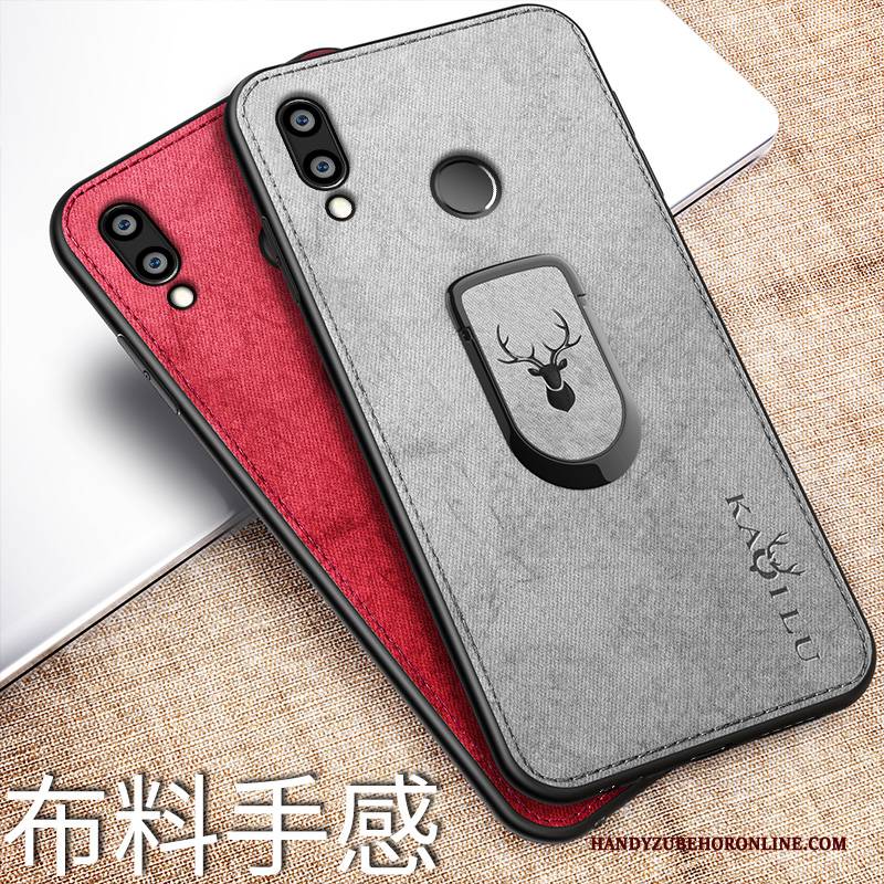 Hülle Huawei Y7 2019 Taschen Handyhüllen Grau, Case Huawei Y7 2019 Weiche Trend Anti-sturz