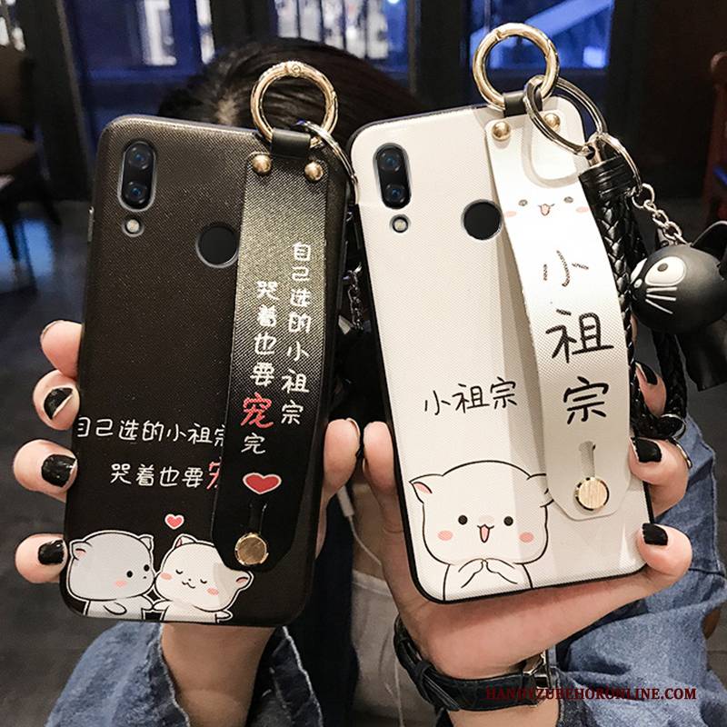 Hülle Huawei Y7 2019 Taschen Persönlichkeit Nette, Case Huawei Y7 2019 Silikon Schwarz Trendmarke