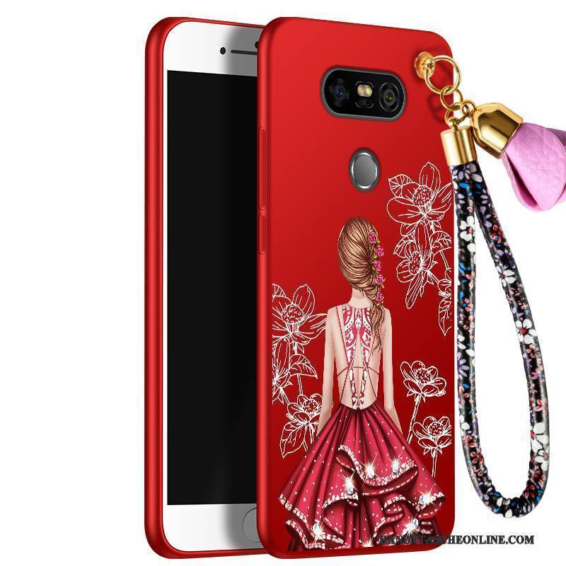 Hülle Lg G4 Weiche Handyhüllen Trend, Case Lg G4 Silikon Hängende Verzierungen Rot