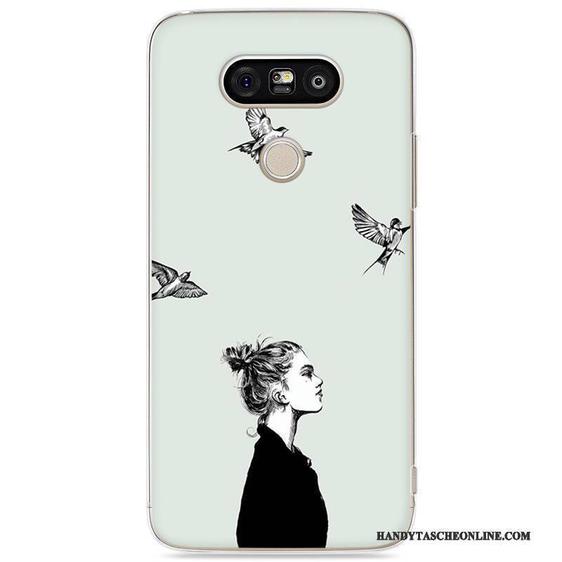 Hülle Lg G5 Gemalt Grün Persönlichkeit, Case Lg G5 Kreativ Handyhüllen Lichtfarbe