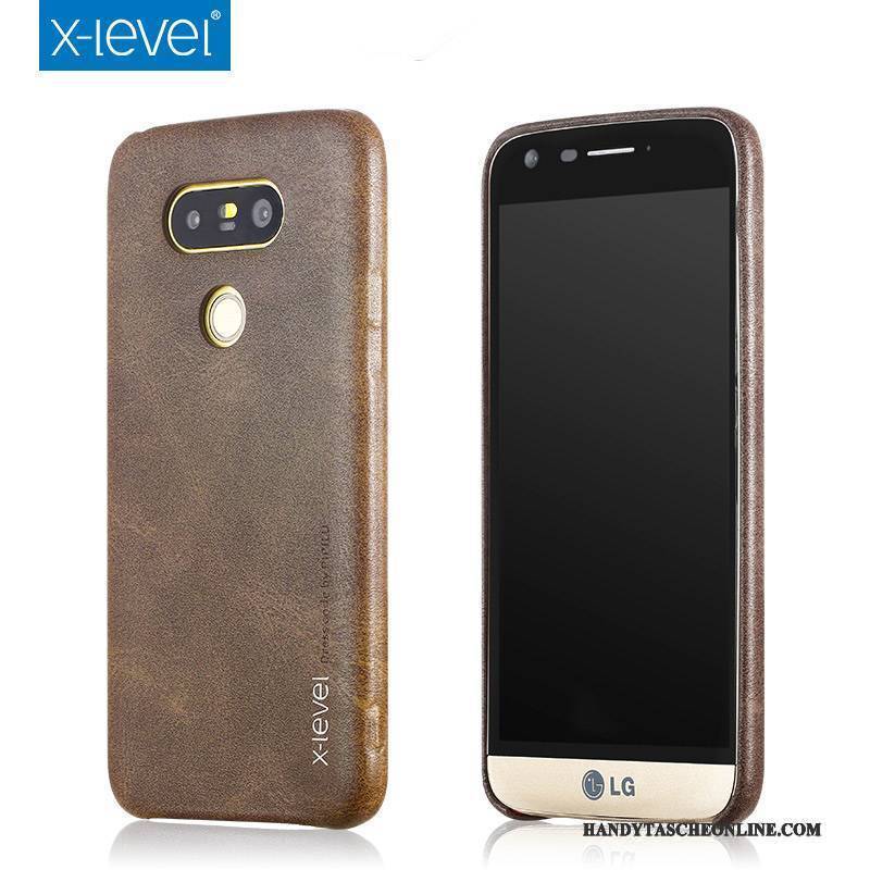 Hülle Lg G5 Lederhülle Handyhüllen Anti-sturz, Case Lg G5 Schutz Neu Lichtfarbe
