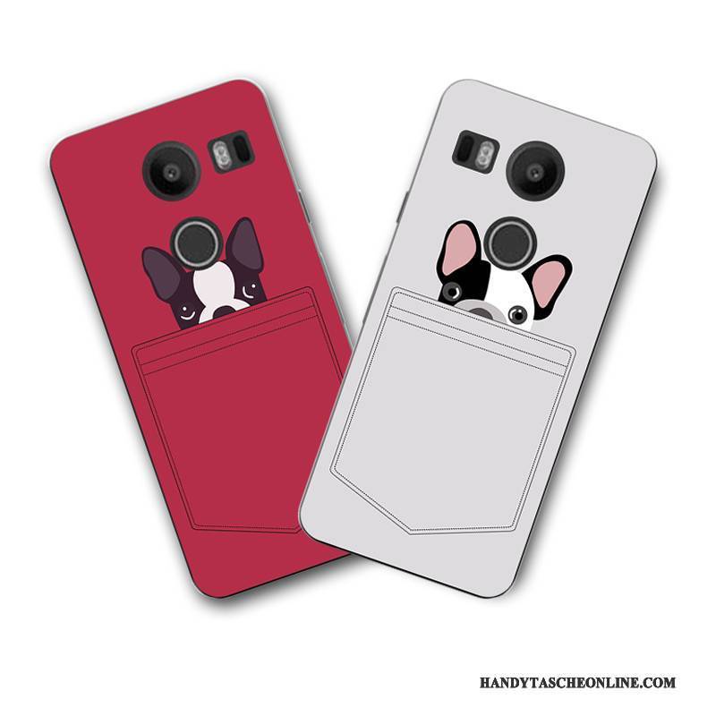 Hülle Lg Nexus 5x Weiche Grau Rot, Case Lg Nexus 5x Gemalt Handyhüllen