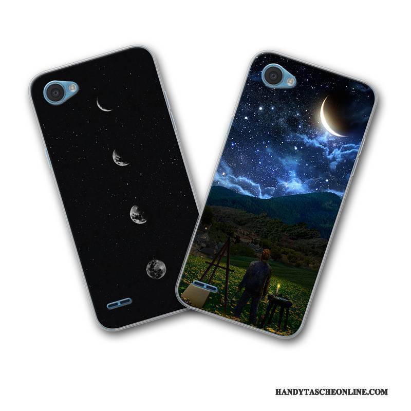 Hülle Lg Q6 Kreativ Nette Blau, Case Lg Q6 Taschen Persönlichkeit Schwarz