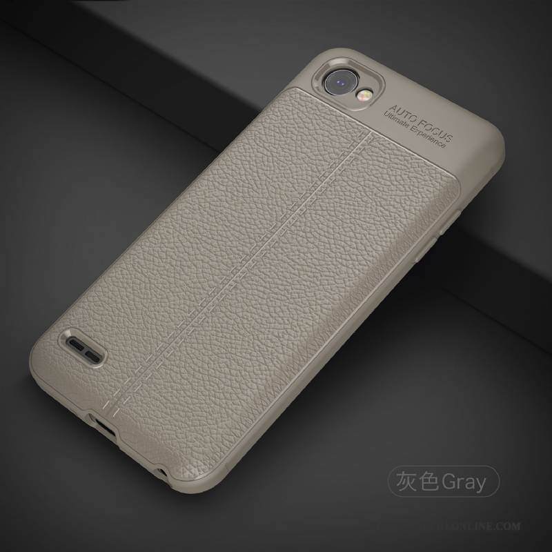 Hülle Lg Q6 Weiche Grau Schlank, Case Lg Q6 Taschen Nubuck Handyhüllen