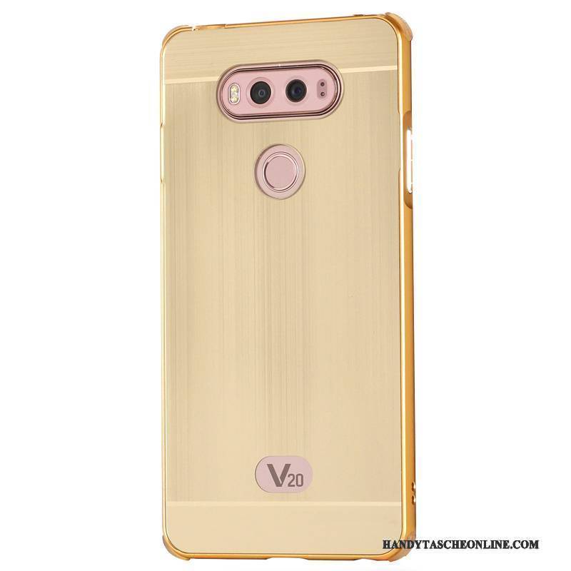 Hülle Lg V20 Metall Anti-sturz Trend, Case Lg V20 Schutz Grenze Gold